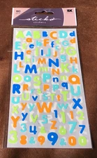 RETIRED STICKO THEMED SCRAPBOOK STICKERS MULTI COLORED ABCs *