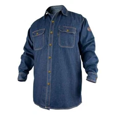 Black Stallion FS8-DNM FR Cotton Denim Long Sleeve Work Shirt X-Large