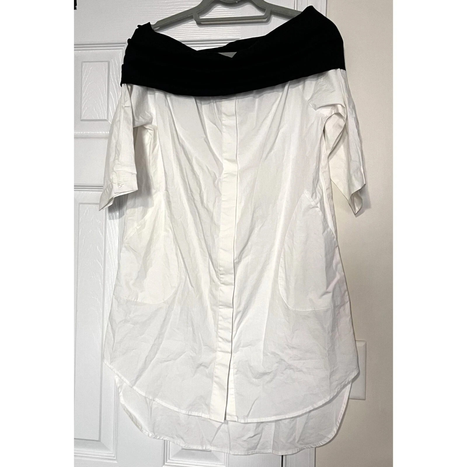 Abito Camicia Acne Studios Oversize Cotone Popeline Spalline Scollate Cotone Taglia M