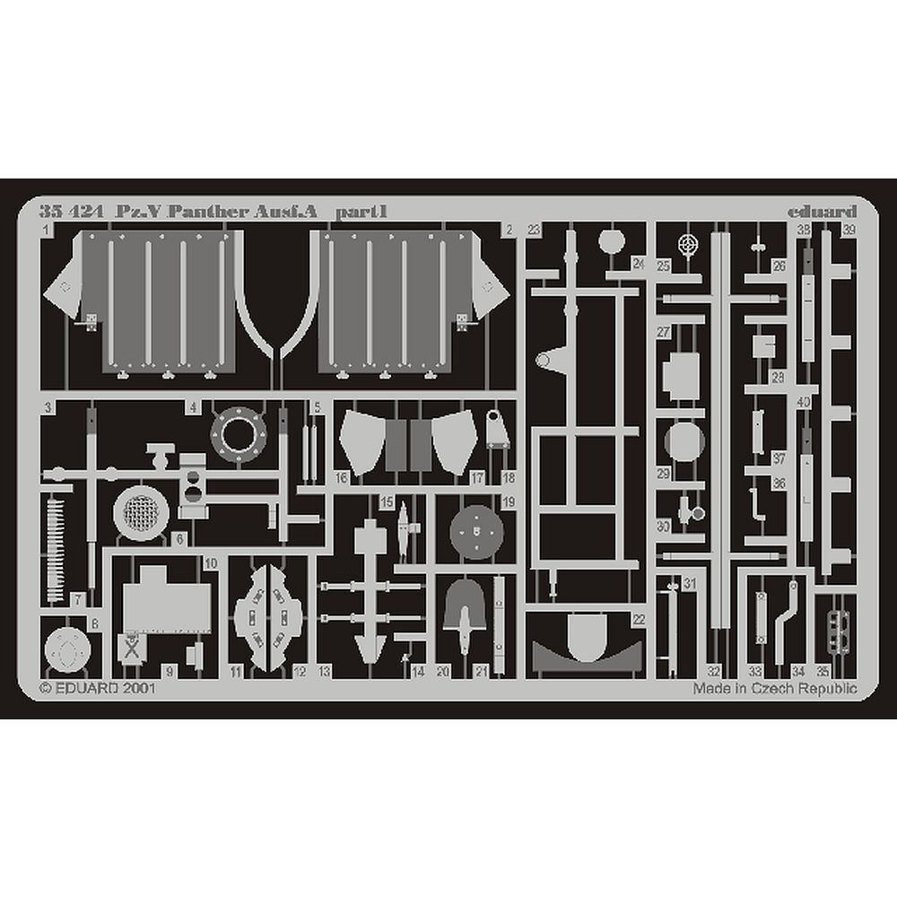 Eduard 35424 Pz.Kpfw.V Panther Ausf.A Photo Etched Set for Tamiya 1/35