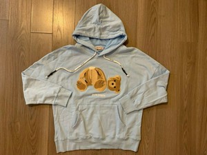palm angels hoodie bear blue