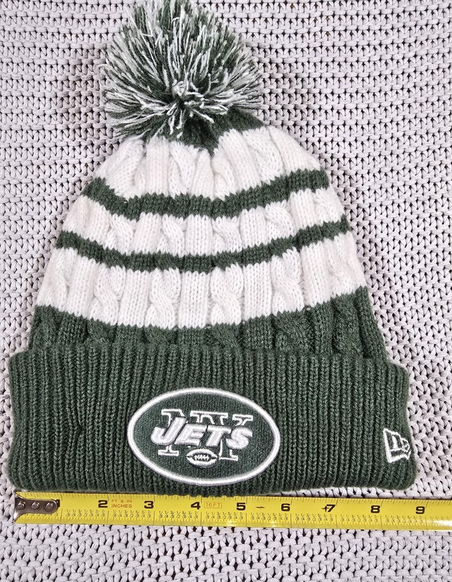 New Era NFL NY Jets Beanie Cable Knit Pom Pom Cuffed Winter  display picture 1