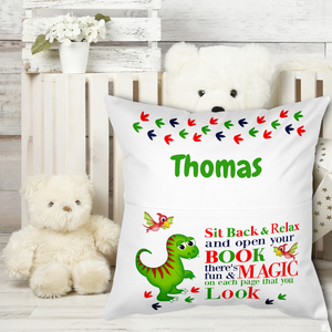 dinosaur reading pillow