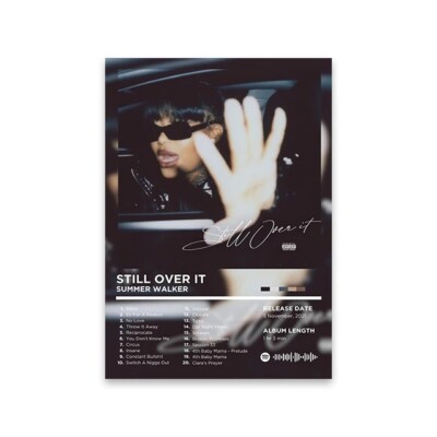 STILL OVER IT SUMMER WALKER Musik Poster Druck | Wandkunst | Album Cover Bild