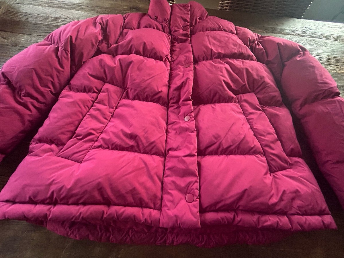 Lululemon Wunder Puff Jacket Goose Down Hooded Size 6 Pomegranate