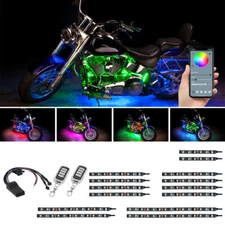 LEDGlow 14pc Bluetooth Million Color LED Motorcycle Light Kit w Smartphone App