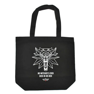 The Witcher 3 Tote Bag Wolf Medallion Black 30cm Japan New