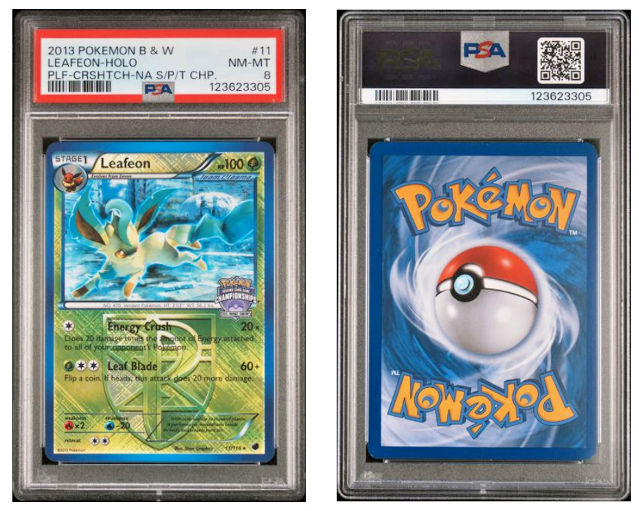 Leafeon Plasma Freeze 11/116 Holo 2013 Pokemon Card State Championship PSA 8