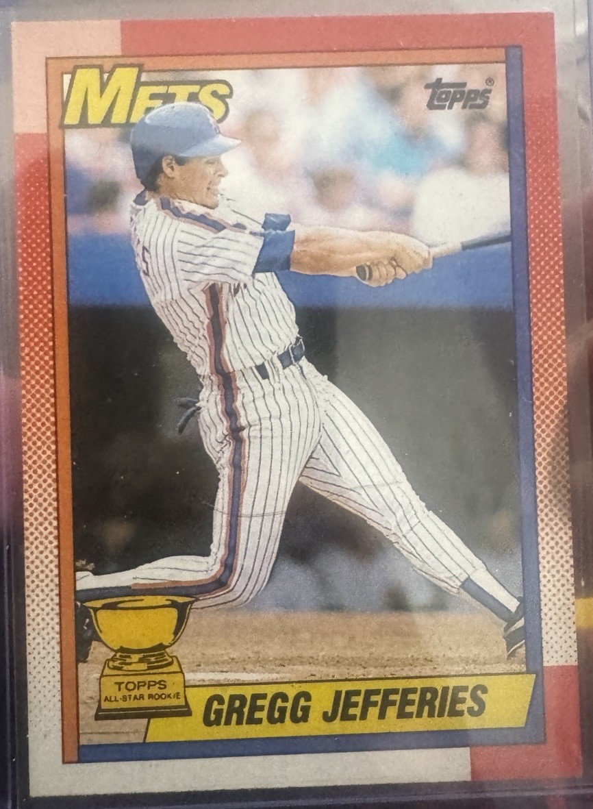 1990 Topps Gregg Jefferies #457 All-Star Rookie Tiffany Mets Baseball Card