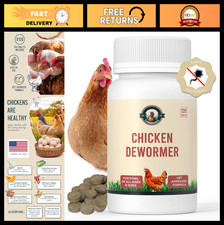 All-Natural Chicken De-wormer Tablets - 120 Count, Safe for Eggs, Poultry Health