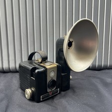 Vintage Kodak Brownie Hawkeye Flash Model Camera w/ Kodalite Flasholder Bakelite