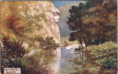 Unposted 1910 Lion's Face Rock Dovedale Derbyshire Dales Tuck Oilette Postcard