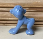 Vintage Hull Pottery Experimental Tiny Monkey Ivy Planter Figurine Medium Blue