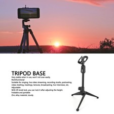 Desktop Mic Stand Height Adjustable Portable Foldable Microphone Tripod