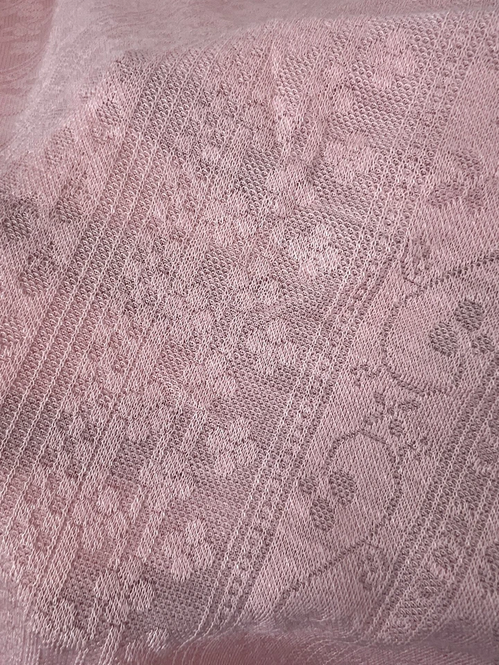 Pink Textured Semi-Sheer Polyester Blend Fabric 5.5 yards 68" Wide Unbranded - Image 3 of 3