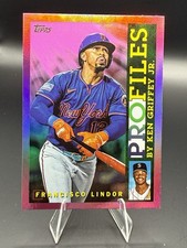 2026 Topps Francisco Lindor Ken Griffey Jr. Profiles TP-10 Pink parallel