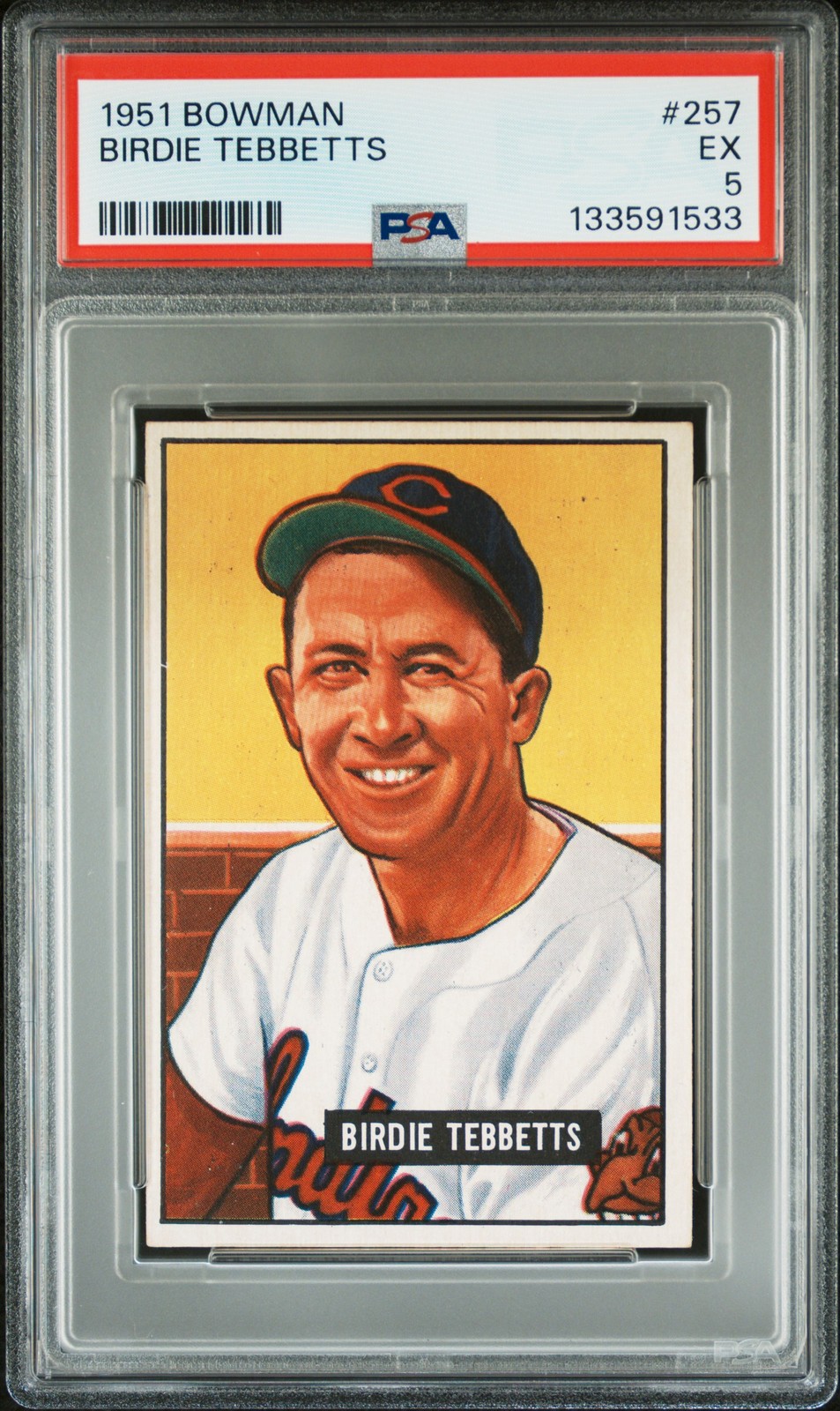 1951 BOWMAN #257 BIRDIE TEBBETTS PSA 5