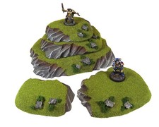 Modular Grassy Stacking Hills Wargames Terrain Scenery Warhammer 40k AOS DnD 