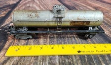 LIONEL POSTWAR O GAUGE SILVER SUNOCO SINGLE DOME TANK CAR SUNX #6555 Works