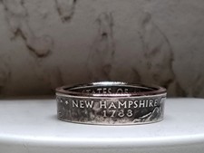 NEW HAMPSHIRE - Size 9 State Quarter Coin Ring