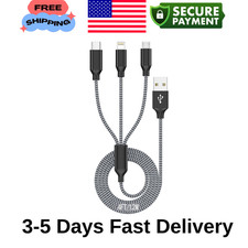 Multi Charging Cable 4ft 2Pack 3 in 1 Charger Cord Multi Phone Charger