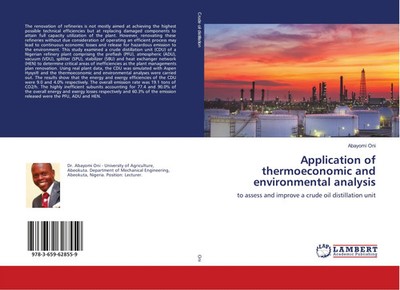 Abayomi Oni | Application of thermoeconomic and environmental analysis | Buch
