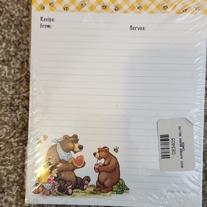 Current Bog Summer Bears Recipe Cards Note Pad, Animal Print Recipe Notepad