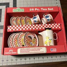 Vintage Chilton Globe Sesame Street Dishes Tea Set 26 pc Set 1991