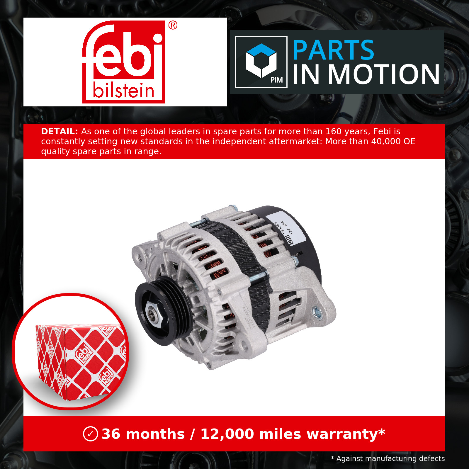 Alternator 193043 Febi 00219235 219235 96289030 Genuine Top Quality Guaranteed