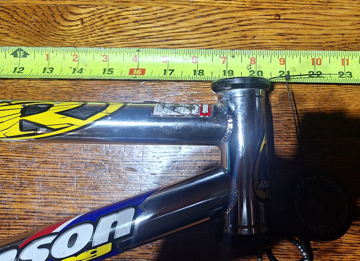 Vintage Chrome Robinson GT BMX Bike Frame 19.5 Top Tube (Dyno, Powerlite)