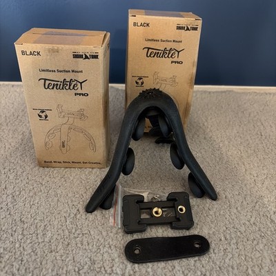 Tenikle Pro Flexible Tripod Bendable Suction Cup Shark Tank Black Lot Of 2 NEW