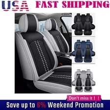 For Toyota Car Seat Cover Full Set 5-Seats Leather Front+Rear Protectors Cushion