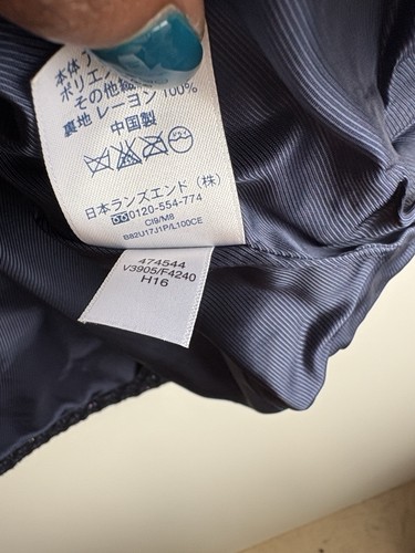 Cappotto donna Lands' End tweed boucle maculato pea NUOVO - Foto 9 di 10