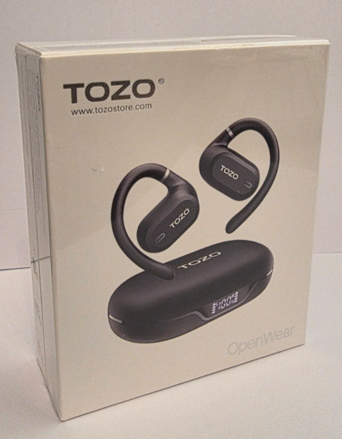 TOZO OpenWear Wireless Earbuds Headphones Adjustable Ear Hook Ultra Comfort Bass