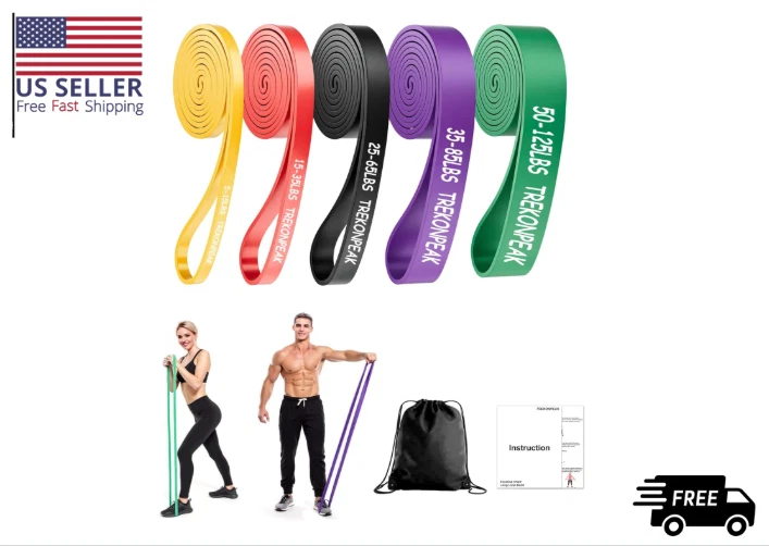 Heavy Duty Resistance Bands Set 5 Loop for Gym Exercise Pull up Fitness Workout
Opens in a new windo