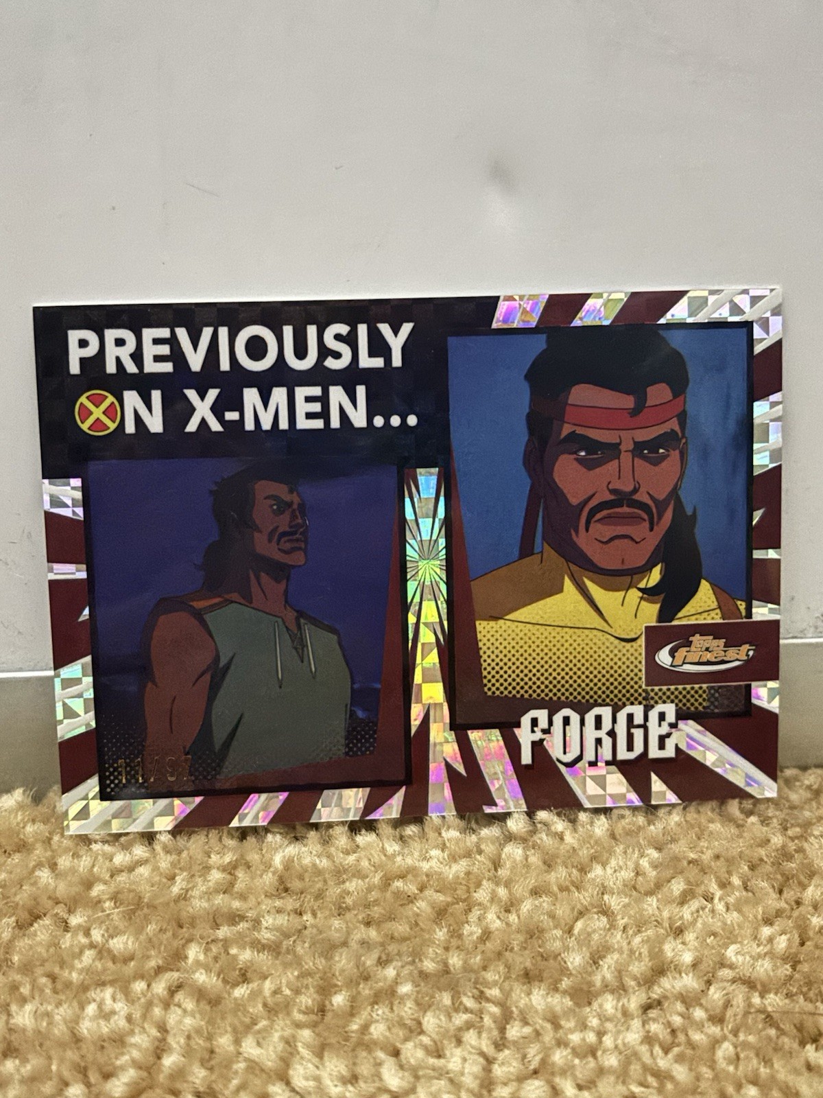 2025 Topps Finest Marvel X-Men '97 Previously on X-Men Forge /97 PO-18