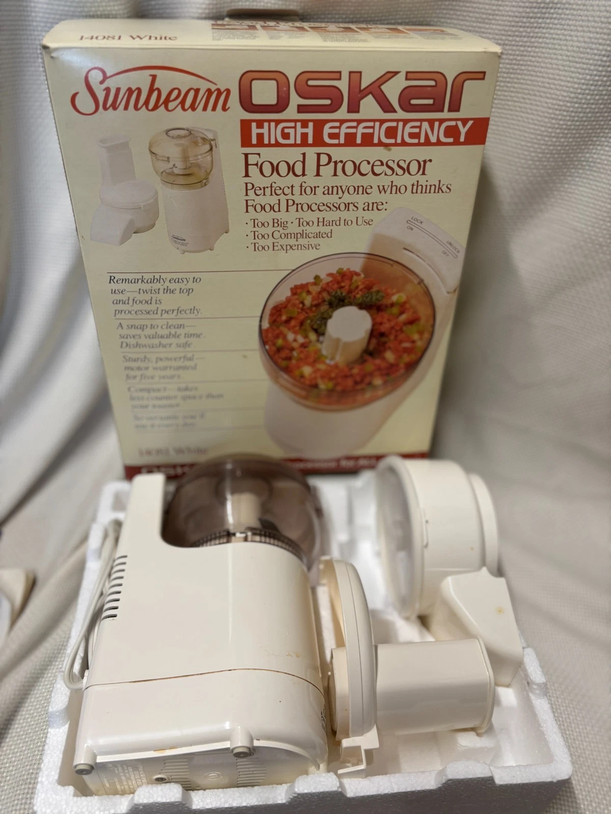 Sunbeam Oska High Efficiency Food Processor NIB
Opens in a new window or tab