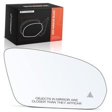 Right Passenger Side Heated Mirror Glass with Backing Plate - Compatible with