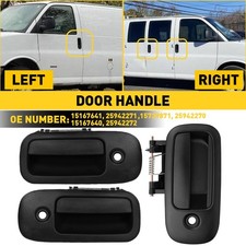 Manija de puerta trasera delantera exterior izquierda derecha para camioneta Chevy Express GMC Savana 96-09