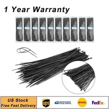 1000 PCS 12" Network Cable Cord Wire BLACK Tie Strap 40 Lbs Zip Nylon US le