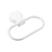 Wall Mounted Oval Towel Ring Self-Adhesive for Bathroom Accessories, White