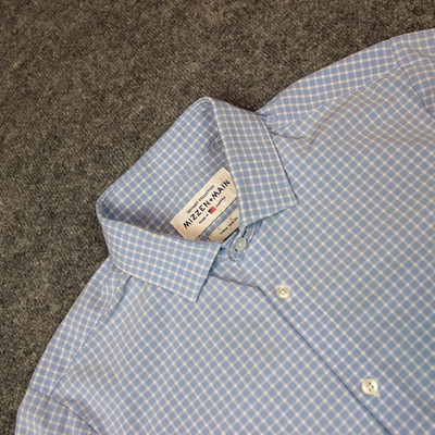 Mizzen Main Leeward Trim Button Down Shirt Men's Large Blue Performance Stretch