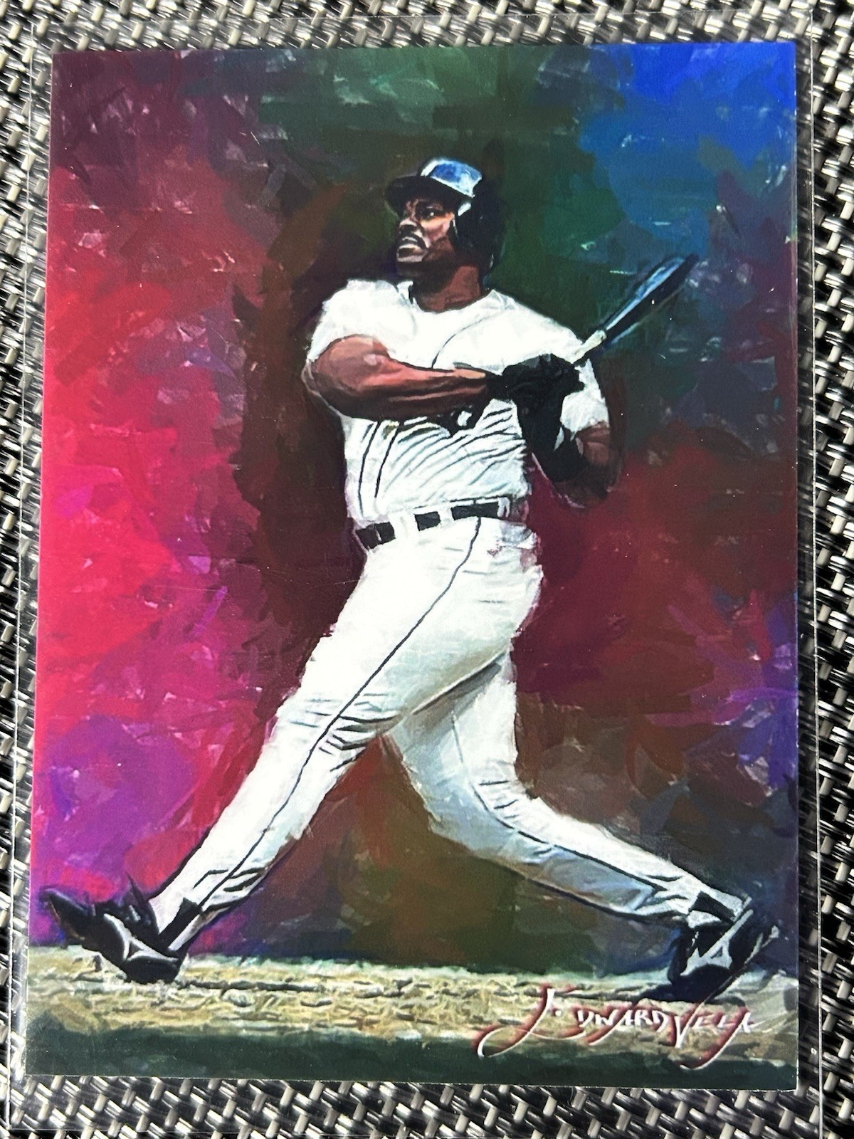 Limited 39/50 Cecil Fielder Tigers "Art Card" Edward Vela Signed