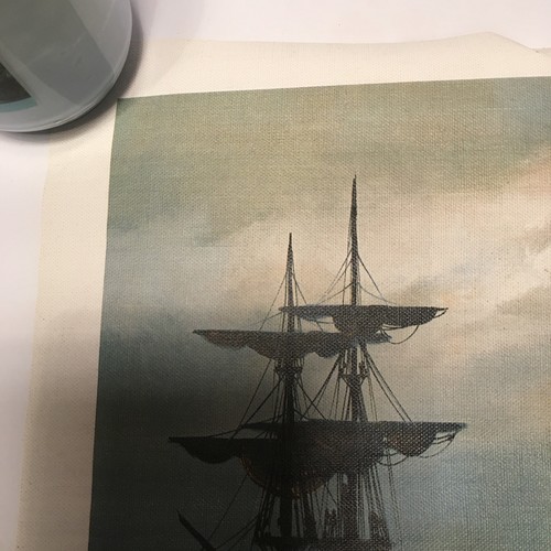 Historic Mystic Harbor 24x18 Canvas Print Lloyd Garrison Foggy Clipper Ship NEW - Picture 12 of 16