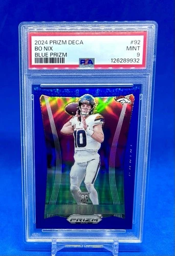 2024 PRIZM BO NIX ROOKIE #/149 PSA 9 DECA BLUE RC #92 Color Match Broncos 🔥📈