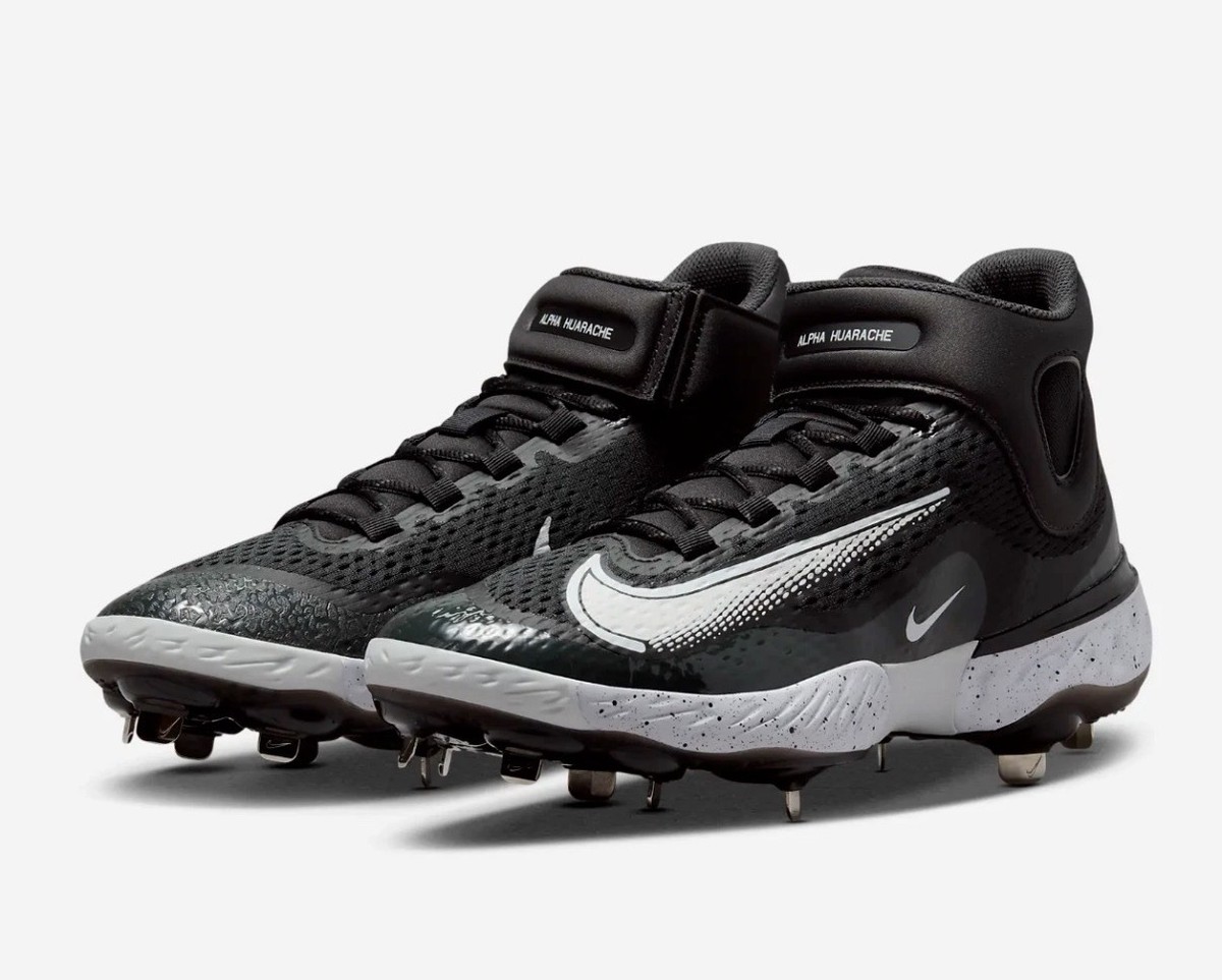 Nike Alpha Huarache Elite 4 Mid Baseball Cleats Black DJ6520  display picture 1