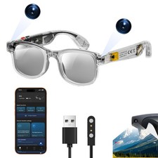 AI Smart Glasses 8MP 4k HD Video Real-Time Translation Image Recognition Headset