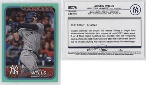 2024 Topps Update Rookie Debut Aqua Austin Wells #US325 Rookie RC