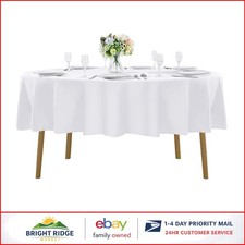 Solid White Tablecloth 60 Inch for All-Season Dining and Special Occasions