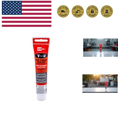 T Plus 2 23710 Pipe Thread Sealant, Non-Hardening, Synthetic Fibers, Contains...